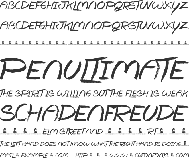 The Lovers font preview