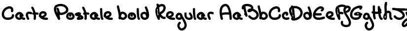 Carte Postale bold Regular font