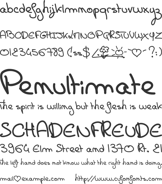 Carte Postale font preview