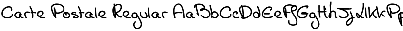 Carte Postale Regular font