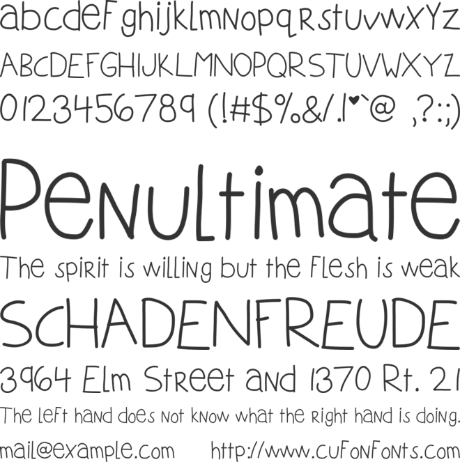 KBCameraShy font preview