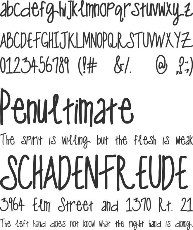 one man wolf pack font preview