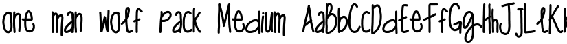 one man wolf pack Medium font