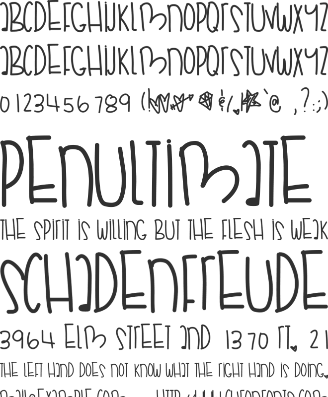 HipstersNight font preview