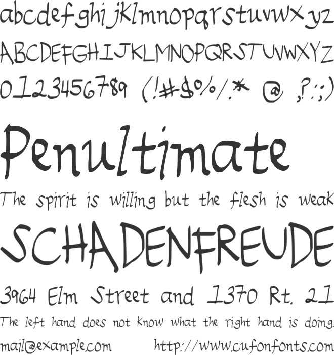 Emileedigital font preview