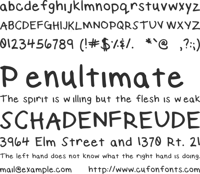 Elizabeth Handwriting font preview