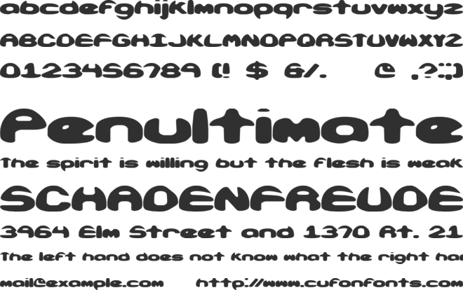 Obloquy font preview