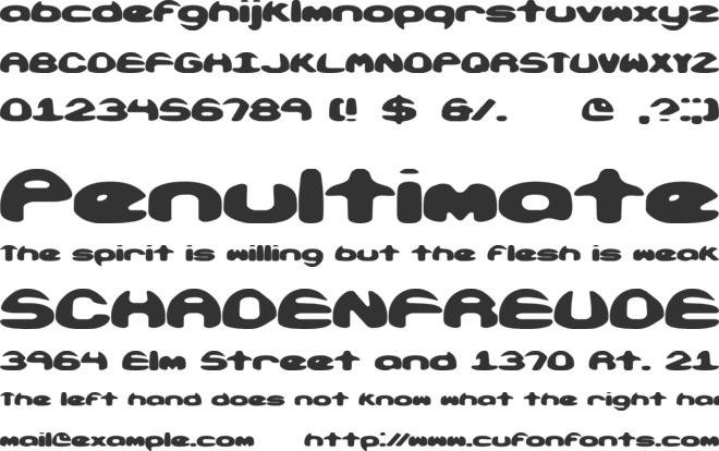 Obloquy font preview