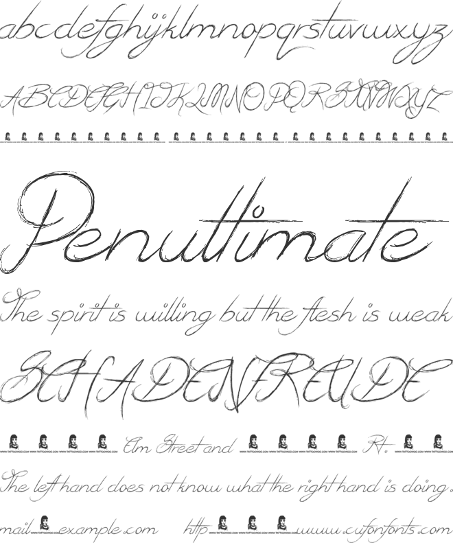 British Quest font preview