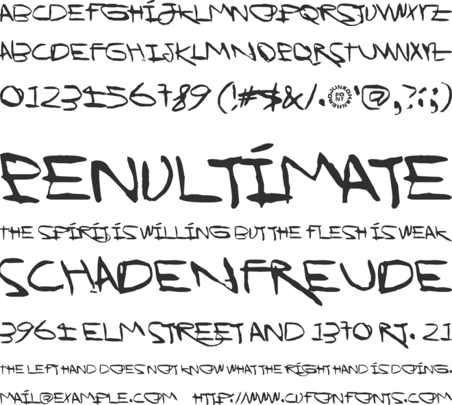 I Wanna Be Your Dog font preview