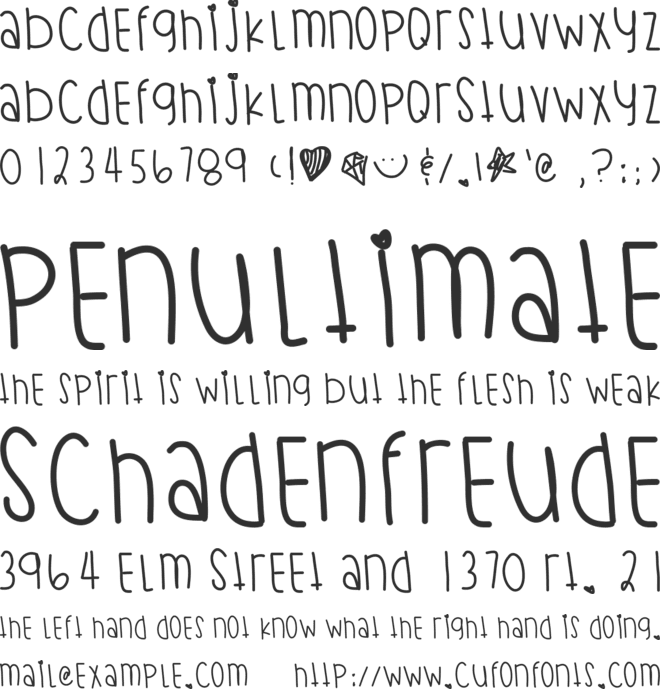 Starbrite font preview