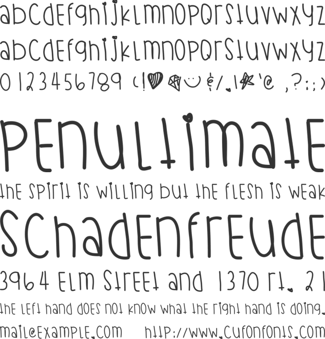 Starbrite font preview