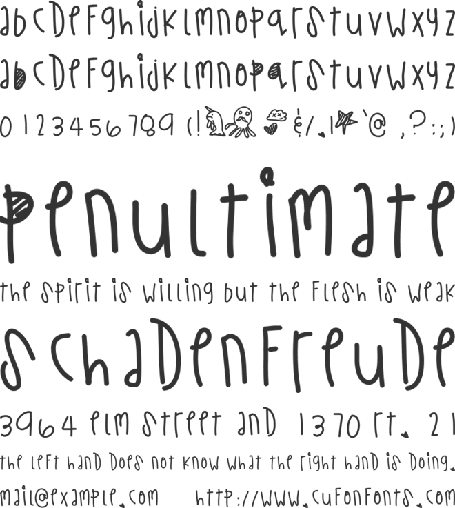 TurtleWishes font preview