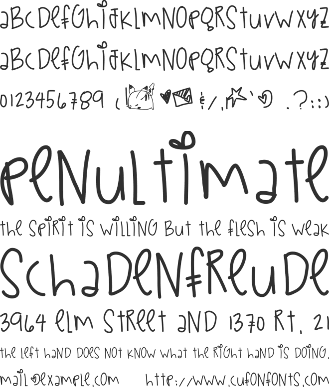 TeaPartyIdeas font preview