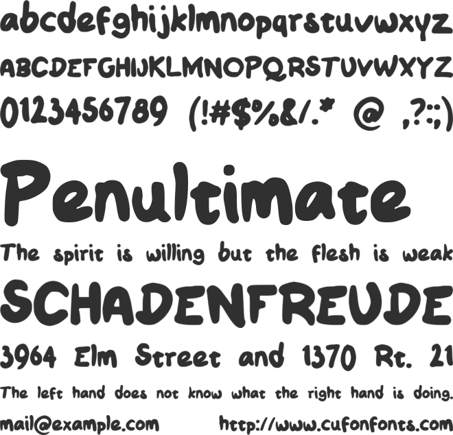 Sile font preview