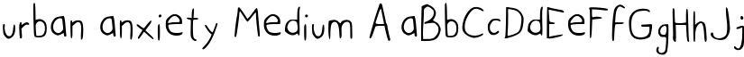 urban anxiety Medium font
