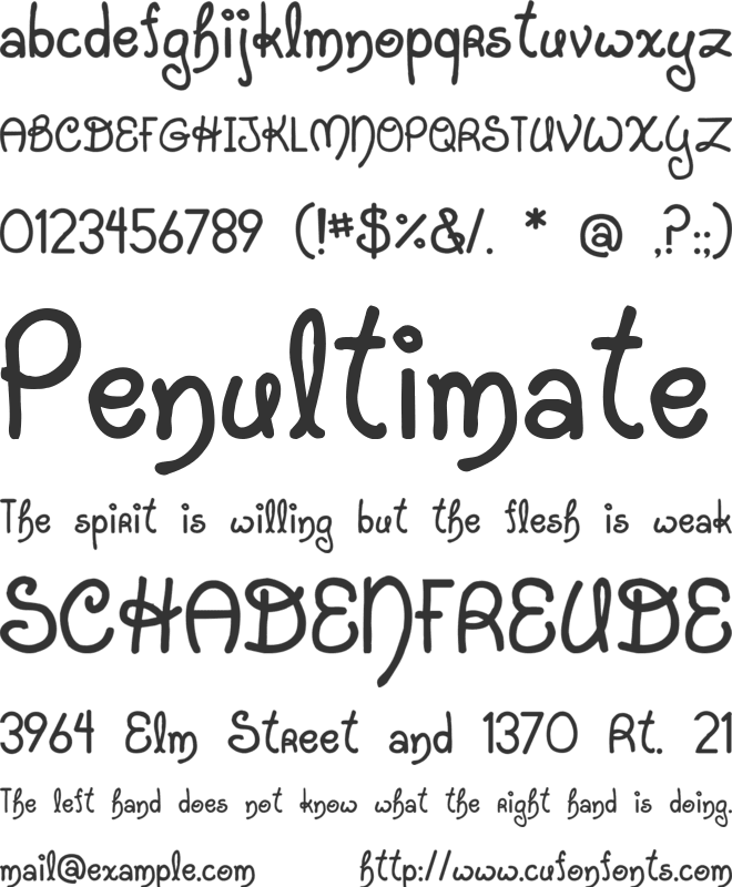 JI Starfish font preview