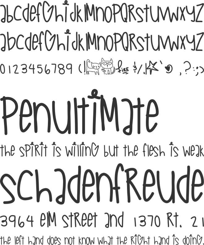 FantaseaAquaBabe font preview