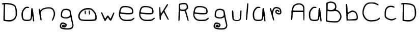 Dangoweek Regular font