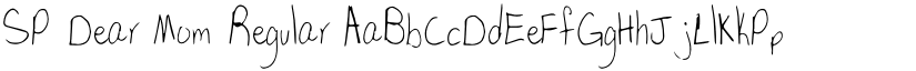 SP Dear Mom Regular font