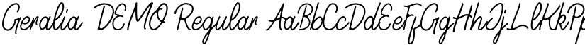 Geralia  DEMO Regular font