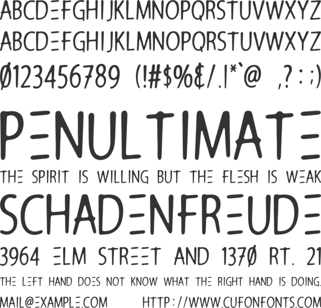 Architects Pen font preview