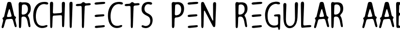 Architects Pen Regular font