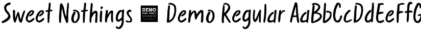 Sweet Nothings - Demo Regular font
