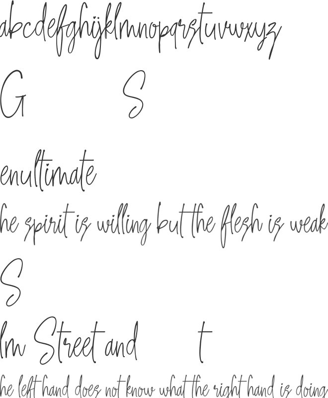 Sweet Getaway DEMO font preview