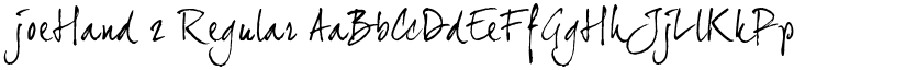 joeHand 2 Regular font