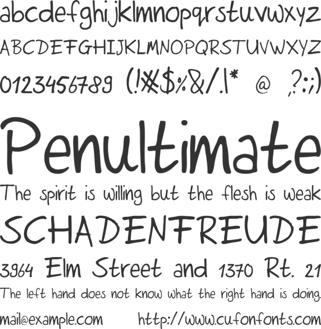 RutmerHand font preview