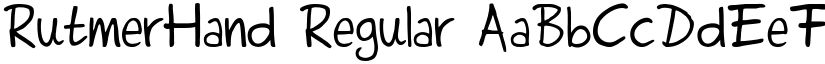 RutmerHand Regular font