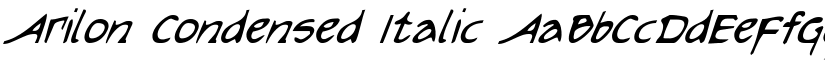 Arilon Condensed Italic font