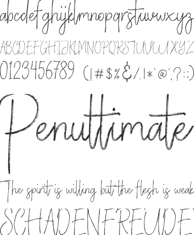 Vertical Brushy Free font preview