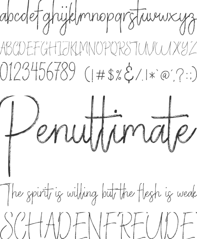 Vertical Brushy Free font preview