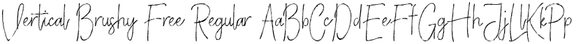 Vertical Brushy Free Regular font
