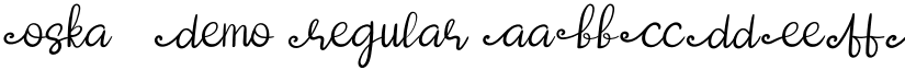 Oska- Demo Regular font