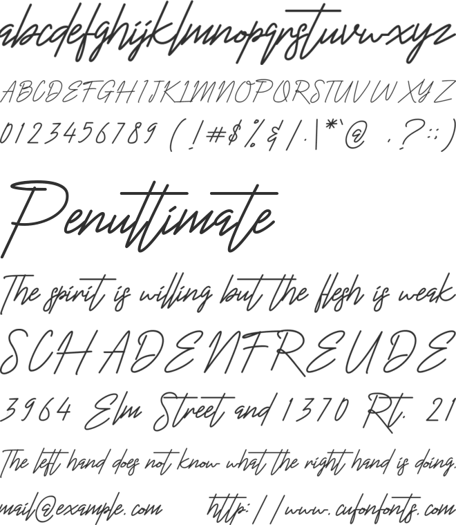 Harris font preview