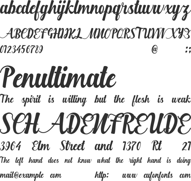 Hurringtown font preview