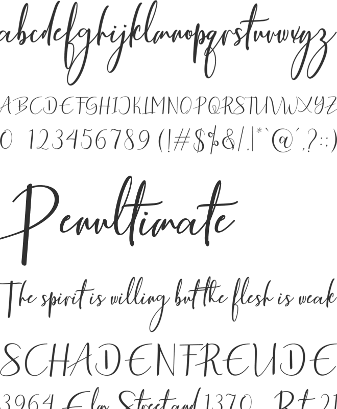 Antefand font preview