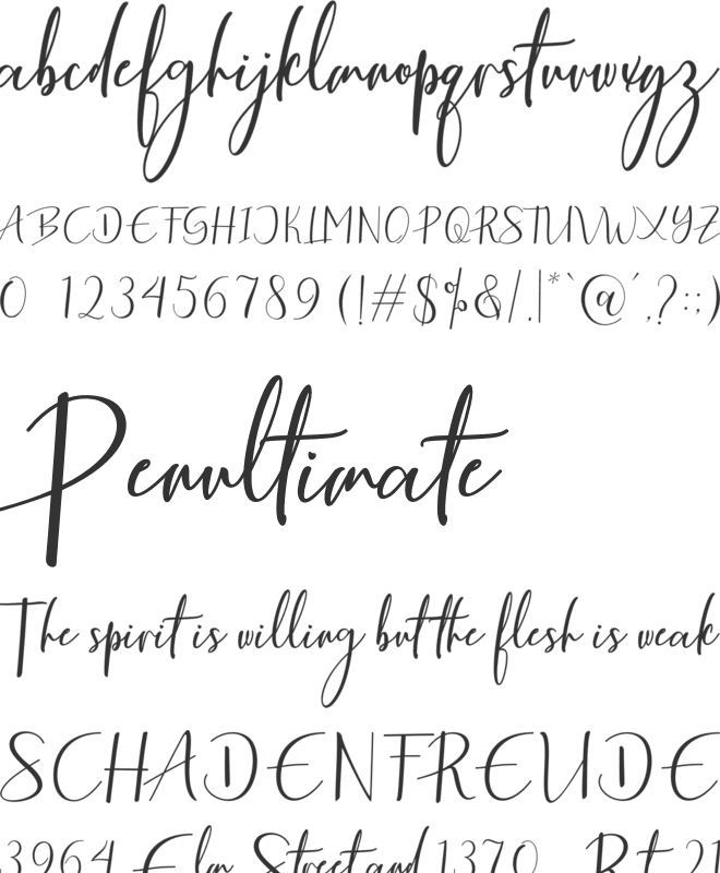 Antefand font preview