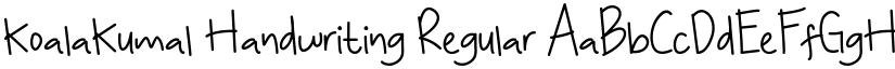 KoalaKumal Handwriting Regular font