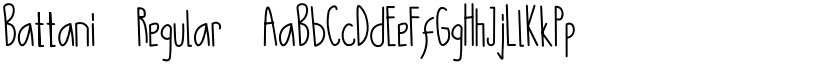 Battani Regular font