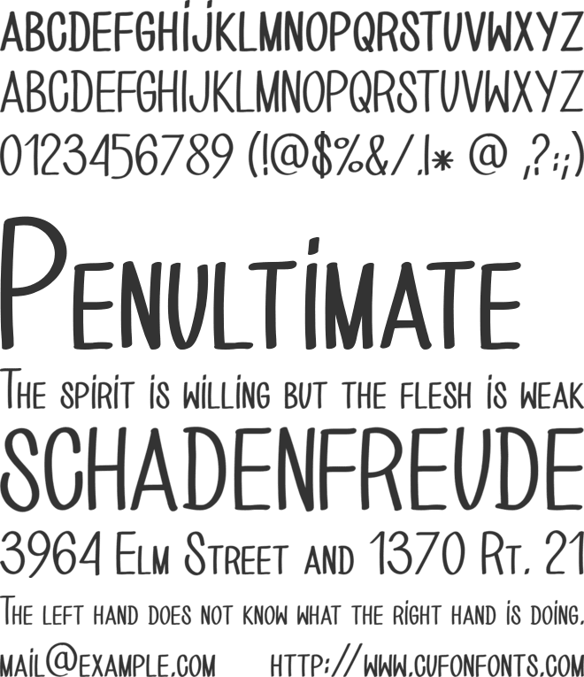 BIO_HAND_CRE font preview