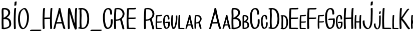 BIO_HAND_CRE font download
