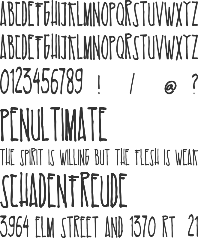 Es Kelapa Muda font preview