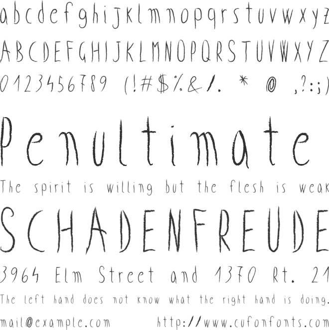 Wicked child font preview
