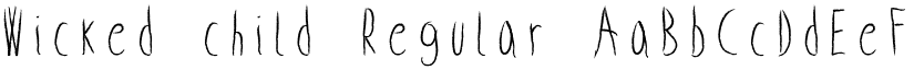 Wicked child Regular font