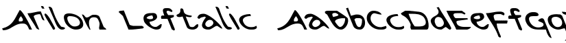 Arilon Leftalic font