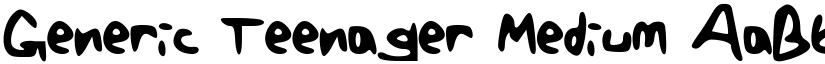Generic_Teenager Medium font